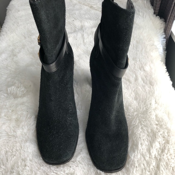 Tory Burch black suede ankle boots - Picture 2 of 9